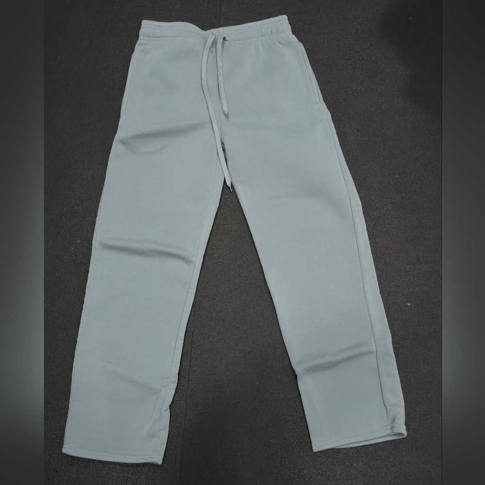 NWOT | Women's Relaxed Fit Fleece Open Bottom Sweatpants | Size S | Blue